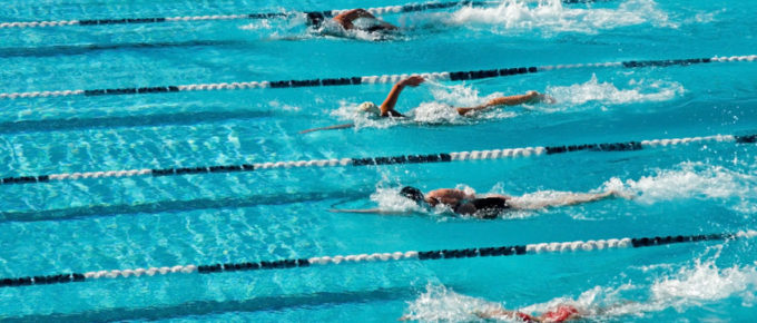 swimmers racing